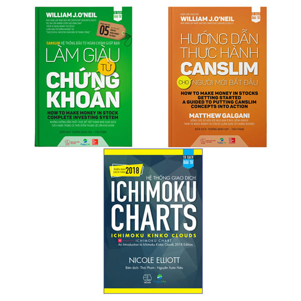 Combo 3 cuốn sách: Làm Giàu Từ Chứng Khoán + Thực hành CANSLIM + Ichimoku Charts